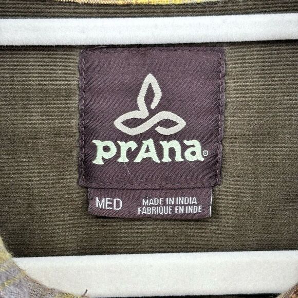 Prana Brown Plaid Button Front Shirt Shacket Size Medium - Picture 2 of 8